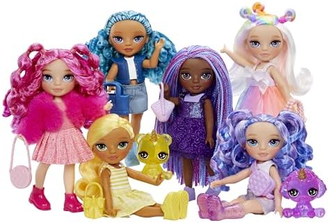 Rainbow High Littles – Opal Raine, Rainbow 5.5" Posable Small Doll with Purse, Magical Pet Unicorn, Girls Toy Gift, Kids Ages 4-12 Years Rainbow High