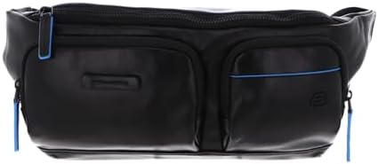 Piquadro Waistpack Linea Blue Square Bum Bag Unisex Leather Black Piquadro