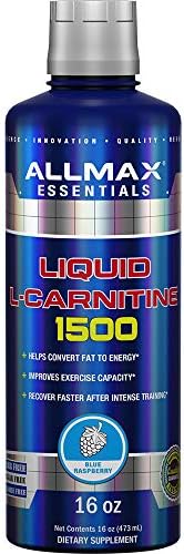 ALLMAX Nutrition Liquid L-Carnitine 1500 + Vitamin B5, 16 oz / 473 ml (Blue Raspberry) ALLMAX Nutrition