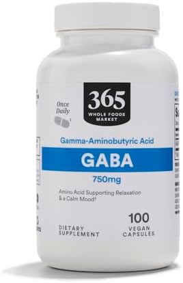 Whole Foods Market, GABA 750Mg, 100 Vegetarian Capsules 365 by Whole Foods Market