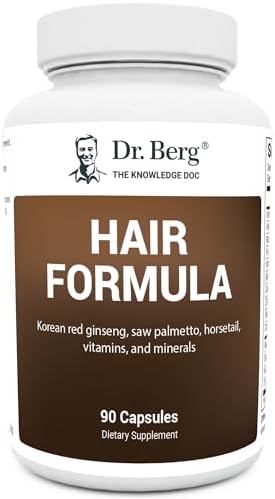 Dr. Berg All-in-One Vitamins for Hair, Skin, & Nails - Advanced Formula with Biotin, Saw Palmetto, DHT Blocker, & Trace Minerals - 90 Veg Capsules Dr. Berg Nutritionals