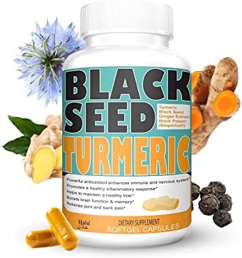 Turmeric 1350mg Curcumin 150mg Black Seed Powder 75mg Ginger Extract 50mg Black Pepper Fruit Extract 10mg Bioperine 60 Veggie Count Capsules by Sweet Sunnah SWEET SUNNAH BLACK SEED, YOURS TO DISCOVER