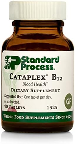 Standard Process Cataplex B12 - Vitamin B12 Supplement Supports Blood Health, Folic Acid Metabolism, and General Health with Oat Flour and More - 90 Tablets Standard Process Inc.