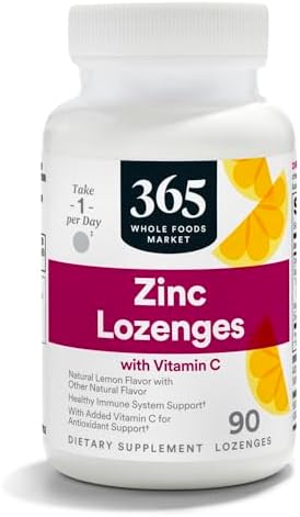 365 by Whole Foods Market, LOunceenges Zinc Vitamin C, 90 Count 365 by Whole Foods Market