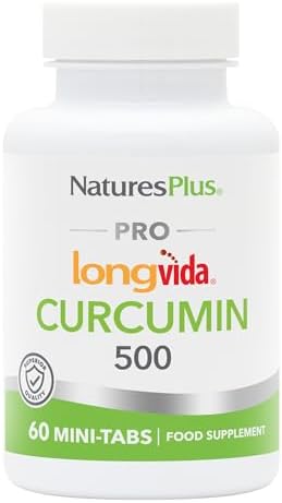 Natures Plus PRO Longvida Curcumin 1000 mg - 60 Mini-Tabs - Promotes Healthy Free Radical Protection - Non-GMO, Vegan, Gluten Free, Soy Free - 30 Servings Natures Plus