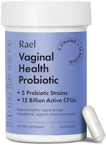 Rael Probiotics for Women - pH Balance Supplement with Prebiotics, Vaginal Immune Health, Yeast & Flora Support, Odor Control, Vegan (30 Servings) Rael