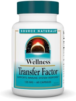 Transfer Factor Wellness 125 мг, поддержка иммунной системы, 30 капсул Source Naturals