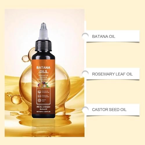 Batana Oil Rosemary Oil Castor Oil Pumpkin Seed Oil, 4-In-1 Liquid Batana Oil for Hair Growth, Liquid Batana Oil 100ml/ 3.38 fl.oz (1PC) misonia