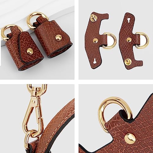 Chispee Bag Strap Accessories for Crossbody Bag Punch-Free Real Leather Shoulder Strap Perforated Conversion Accessories Chispee