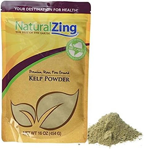 Natural Zing Kelp Powder | (Raw, Organic) | 16 oz, 16 servings | Fine Ground | Iodine | Minerals | Vitamin A, B, & C | No Additives, Fillers, Preservatives | Canadian (8 Ounce) NaturalZing Awaken, Nourish, Empower Your Life