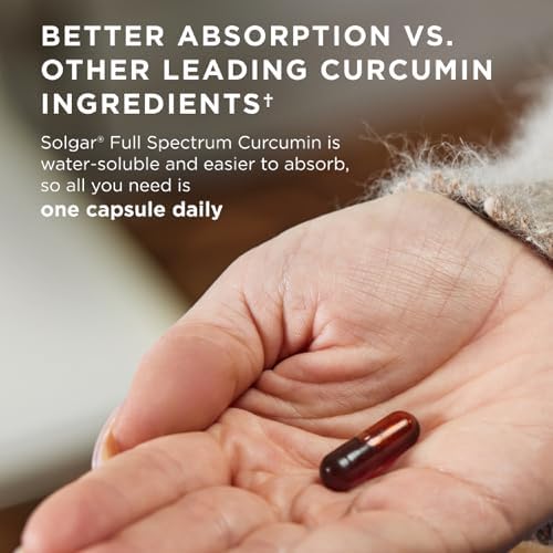 SOLGAR Full Spectrum Curcumin - 30 LiCaps - Superior Absorption - Brain, Joint & Immune Health - Vegan, Gluten Free, Non-GMO, Dairy Free - 30 Servings Solgar