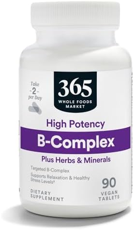 365 by Whole Foods Market, Vitamin B Complex Hi Potency Herbal Support, 90 Tablets 365 by Whole Foods Market