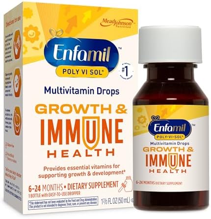 Enfamil Poly-Vi-Sol Liquid Multivitamin Drops, Supports Growth & Immune Health*, 50mL Bottle​ Enfamil