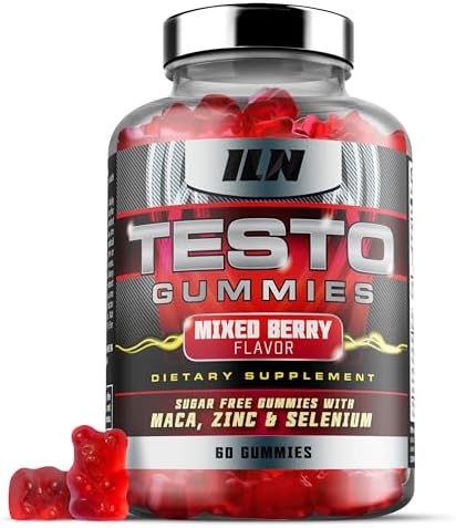 Iron Labs Nutrition Testo Gummies for Men (60 Gummies) - High Strength Booster for Men - Mixed Berry Flavor - Features Maca, Ginseng, Zinc and Selenium - Sugar Free & Vegan Suitable Iron Labs Nutrition