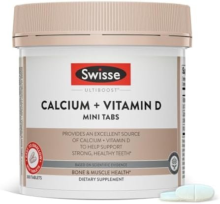 Swisse Calcium with Vitamin D3 and Citrate 830mg | Supplement for Women & Men | Bone Strength Support | Calcio | 300 Tablets | 2-Month Supply Swisse