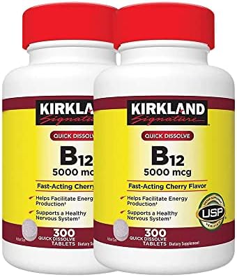 Kirkland Pozpfa Sublingual B-12 5,000 mcg, 300 Tablets (3 Pack) Kirkland