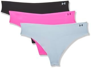 Under Armour Women's 3-Pack Pure Stretch No Show Thong Underwear, All-Day Comfort & Ultra-Soft Fit Under Armour