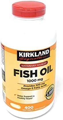 Kirkland Signature Fish Oil Concentrate with Omega-3 Fatty Acids, 800 Softgels, 1000mg Kirkland