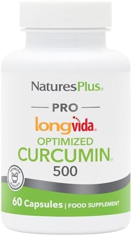 Natures Plus PRO Longvida Curcumin 500 mg - 60 Capsules - Promotes Healthy Free Radical Protection - Non-GMO, Vegan & Gluten Free - 60 Servings Natures Plus