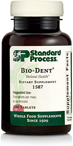 Standard Process Inc. Bio-Dent - Whole Food Supplement for Skin, Muscle, and Bone Health - Calcium, Licorice Root, Manganese, Phosphorus - 180 Tablets Standard Process Inc.