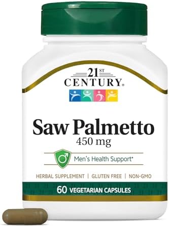 21st Century Saw Palmetto 450mg Veg Capsules, 60 Count 21st Century