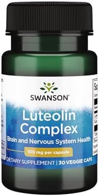 Swanson Luteolin Complex w/Rutin - Brain Support Supplement Promoting Memory, Mood & Cognitive Health - Natural Formula to Help Maintain Nervous System - (30 Veggie Capsules) Swanson