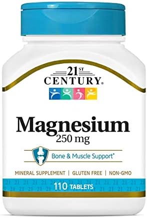 21st Century Magnesium 250 mg Tablets, 110 Count 21st Century