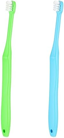 WLLHYF 2 Pieces Tuft Toothbrush Small Head End Tapered Wisdom Interdental Interspace Nursing Soft Tiny Toothbrush Orthodontic Gum Periodontal Dental Products(Blue) Wllhyf