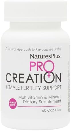 Natures Plus Procreation Women - 60 Vegetarian Capsules - Natural Female Fertility Support, Multivitamin & Mineral Supplement with Antioxidants, Herbal Blend - Gluten-Free - 30 Servings Natures Plus