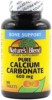 Nature's Blend Pure Calcium Carbonate 600 mg 100 Tabs (1684) Nature's Blend