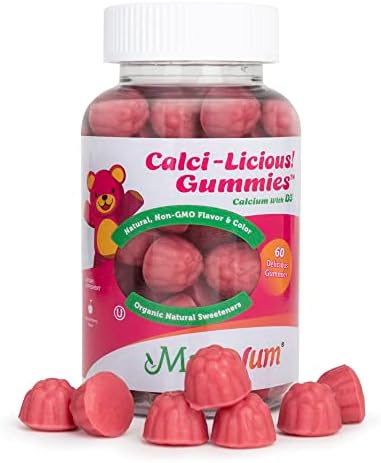 Maxi Health - Calcium Gummies with Vitamin D3 (60 Count) - 300 mg Coral Calcium & 1000 IU Vitamin D Gummy - Chewable Kosher Calcium D3 Gummies for Adults, Women, Men & Kids - Calcium Chews Supplement Maxi Health