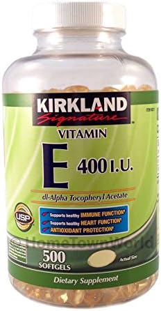 Vitamin E 400 Iu 500 Softgels Supports Healthy Immune Kirkland