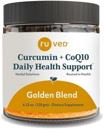 Ruved Golden Blend, Highly Absorbable Muscle, Joint, and Digestive Support, Ayurvedic Herbal Supplement, 4.23 Oz Powder. R-U VED