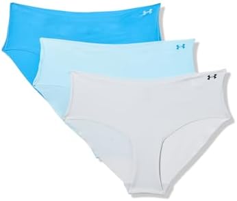 Under Armour UA PURE STRETCH NO SHOW HIPSTER-SOLID3PK, OPAL BLUE, M Under Armour