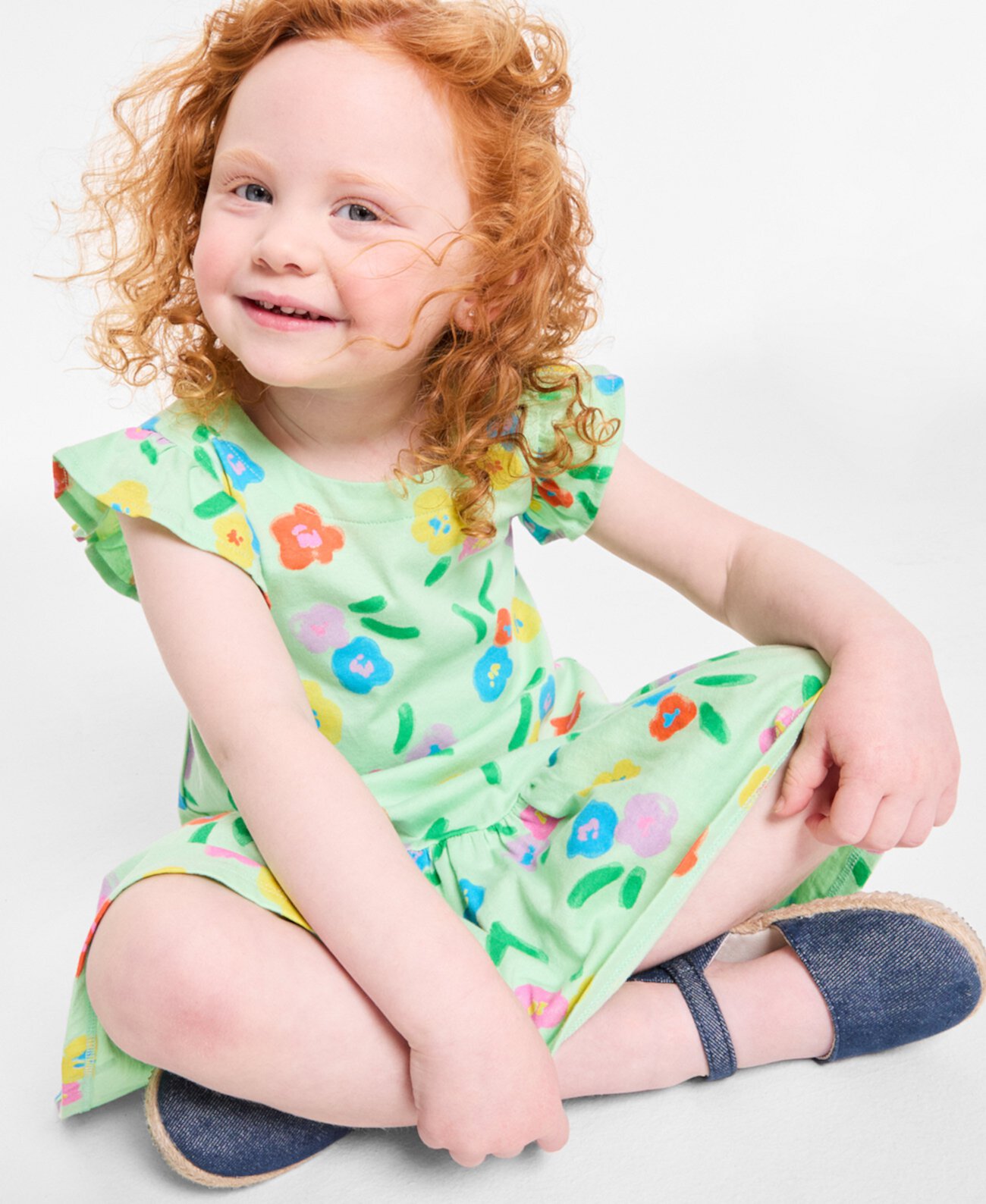 Toddler Girls Floral-Print Peplum Dress, Exclusively at Macy's Epic Threads