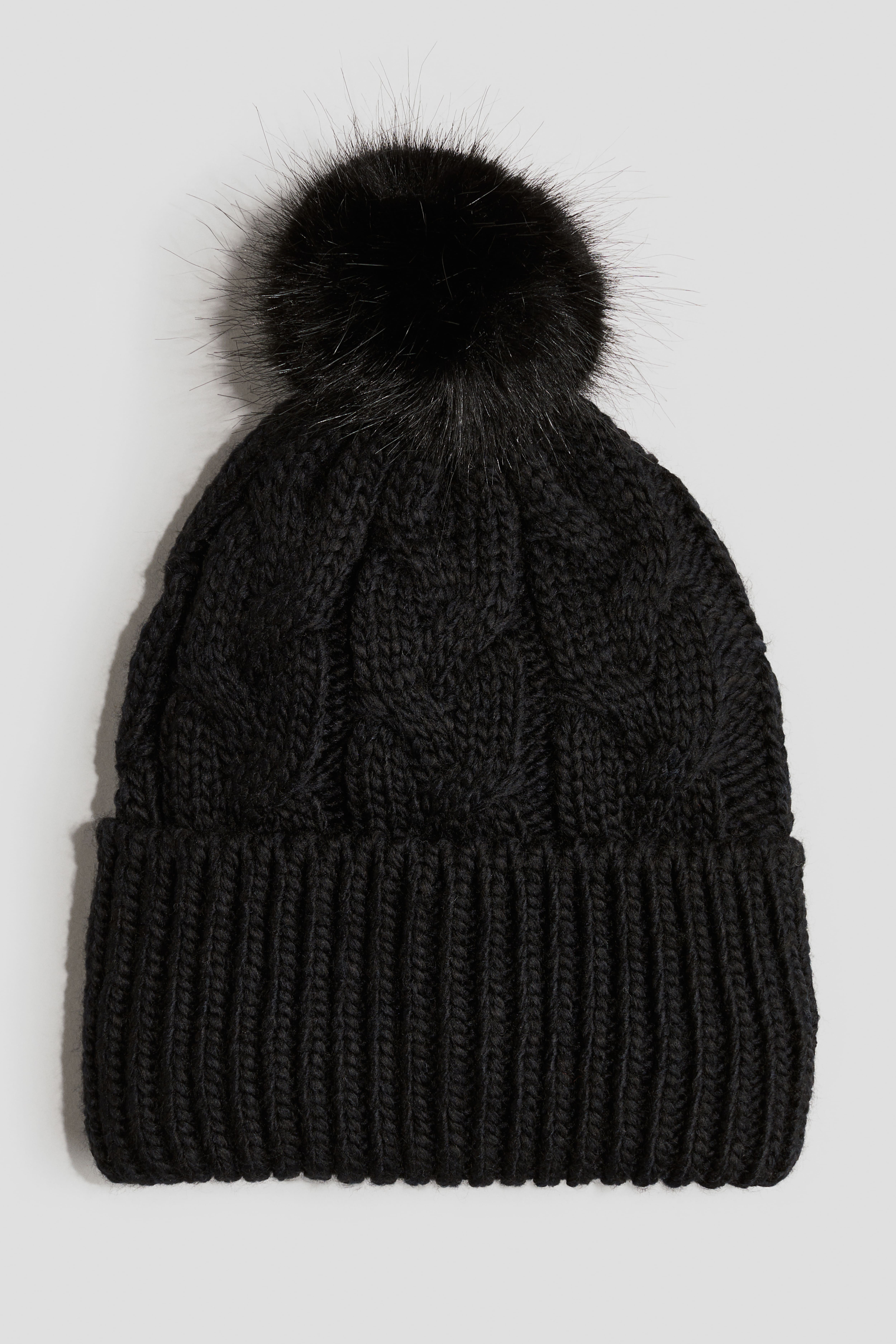 Cable-Knit Pompom Beanie H&M