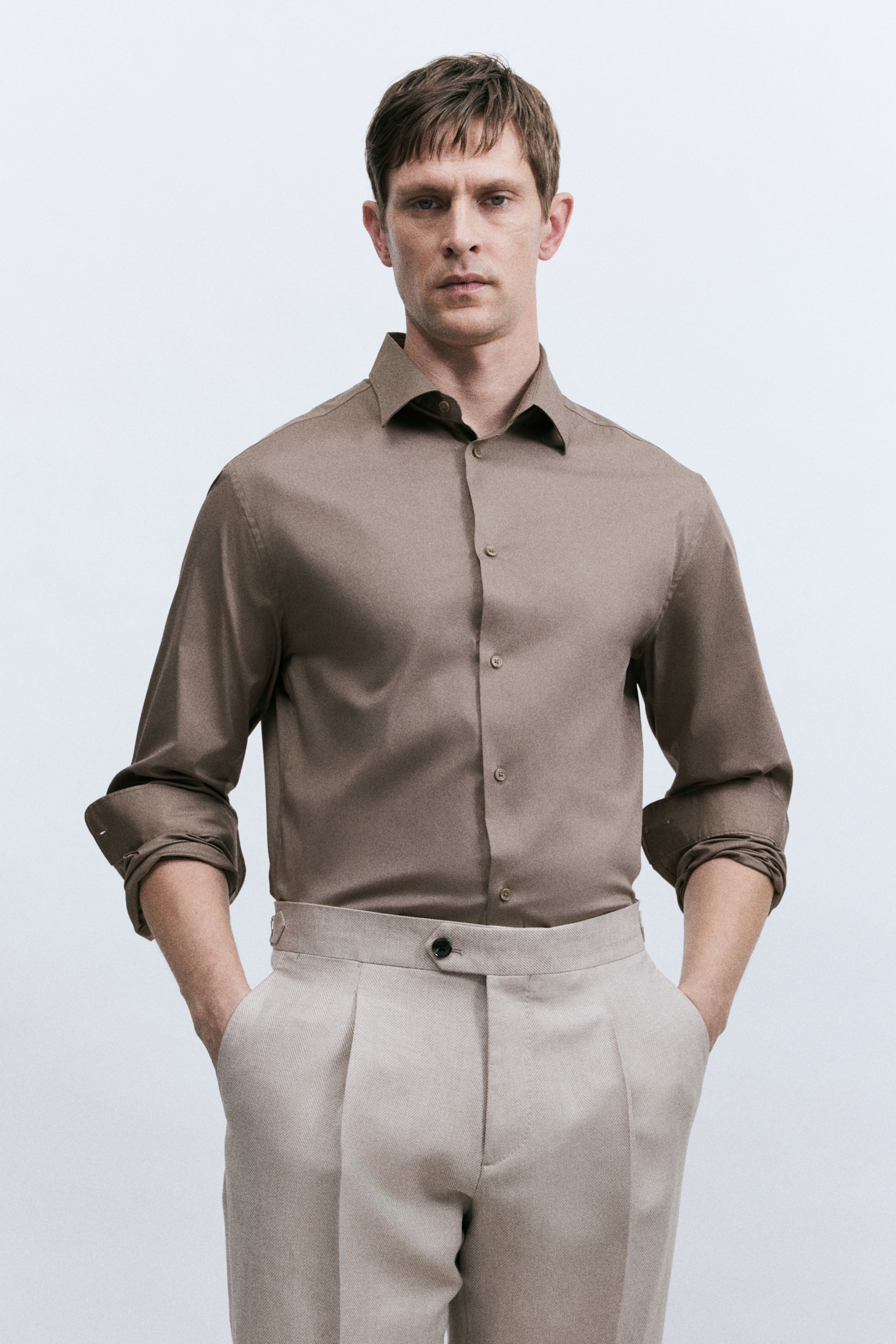 Slim-Fit Stretch Shirt H&M