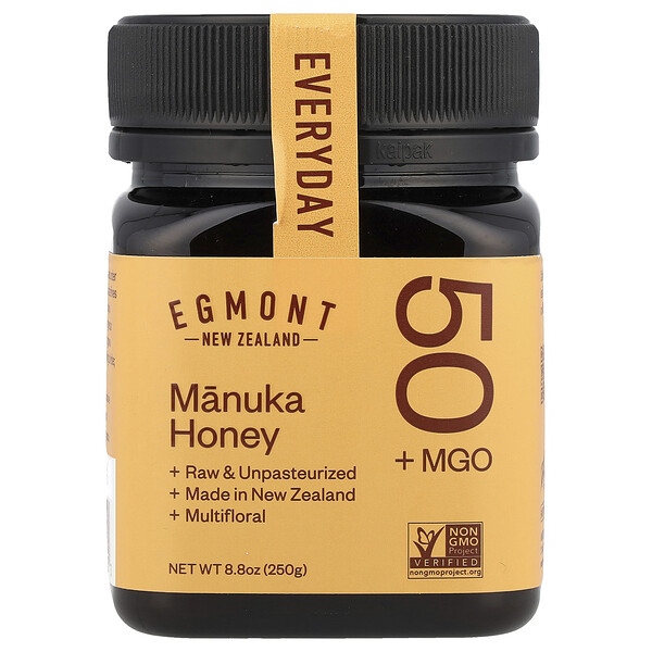 Manuka Honey, Raw & Unpasteurized, MGO 50+ , 8.8 oz (250 g) Egmont Honey