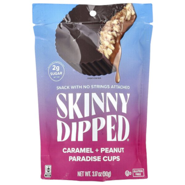 Caramel + Peanut Paradise Cups, 3.17 oz (90 g) SkinnyDipped