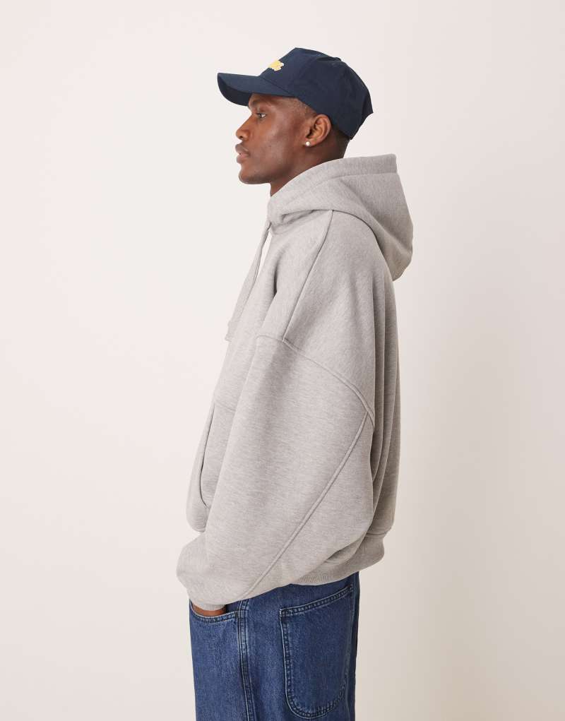 ASOS DESIGN heavyweight extreme oversized hoodie in heather gray - part of a set Asos Design