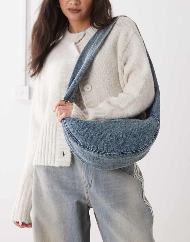 Weekday Samira denim cross body bag Weekday