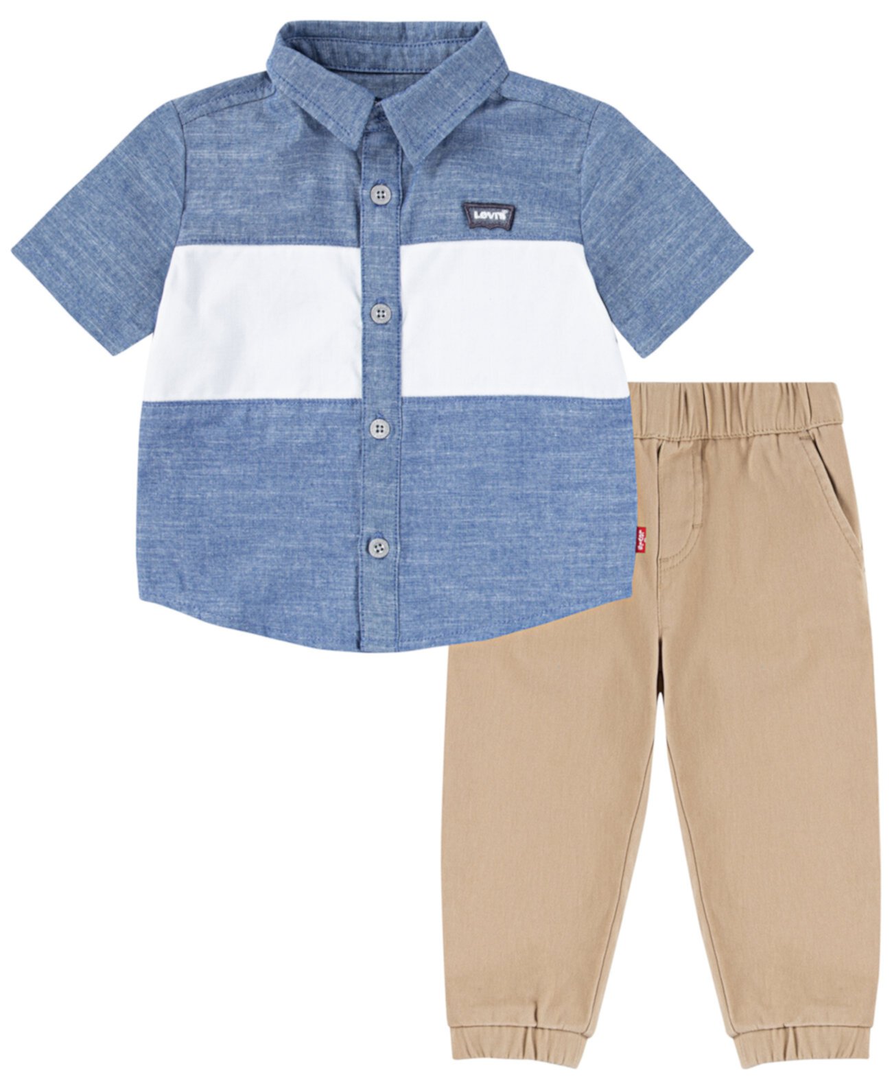 Little Boys 2-Piece Denim Shirt and Jogger Pants Levi's®