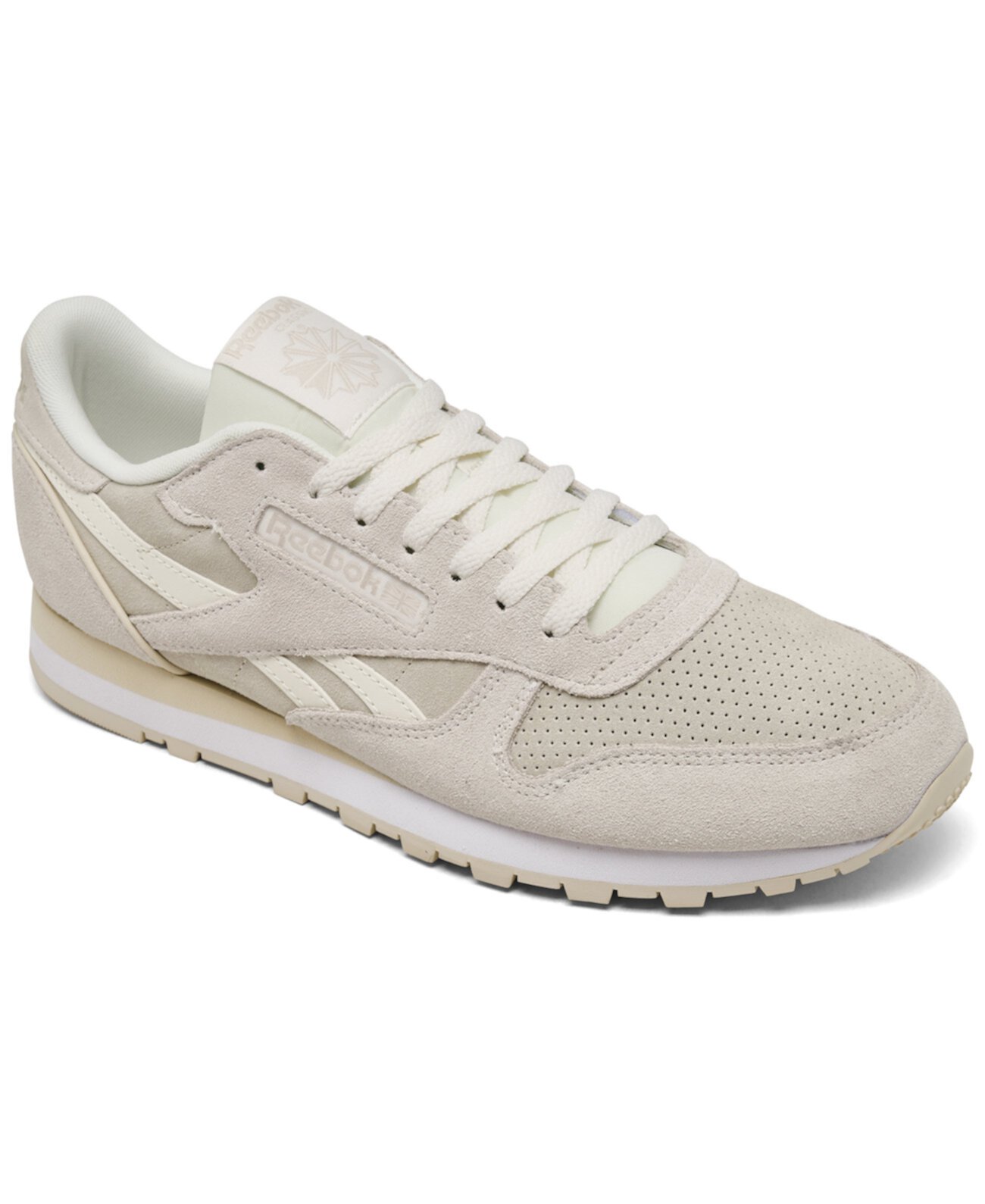 Мужские замшевые кроссовки Reebok Classic Leather с классической шнуровкой и амортизацией Reebok