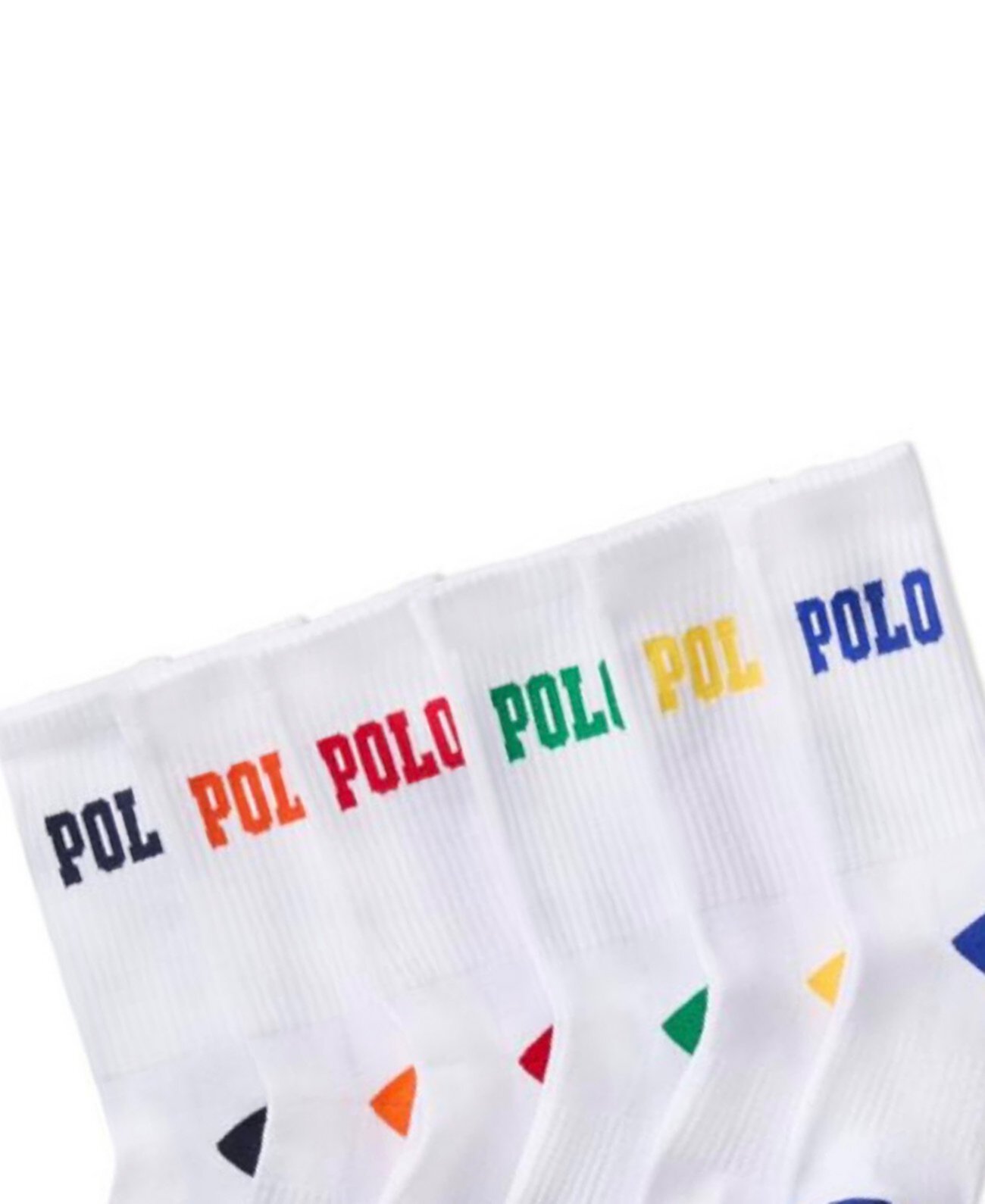 Little & Big Boys Performance Polo Logo Cushioned Crew Socks, 6-Pack Polo Ralph Lauren