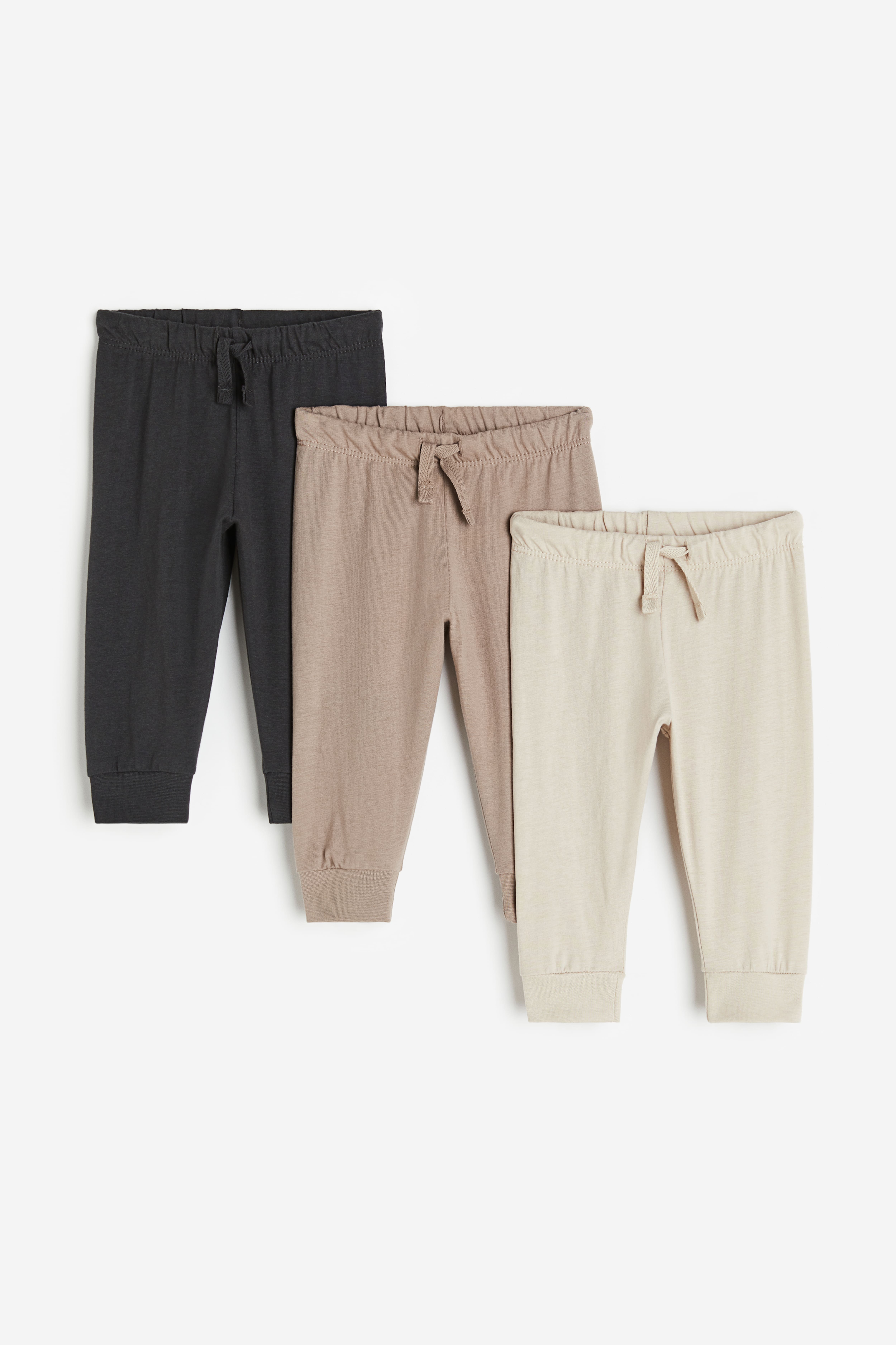 3-pack Cotton Jersey Joggers H&M