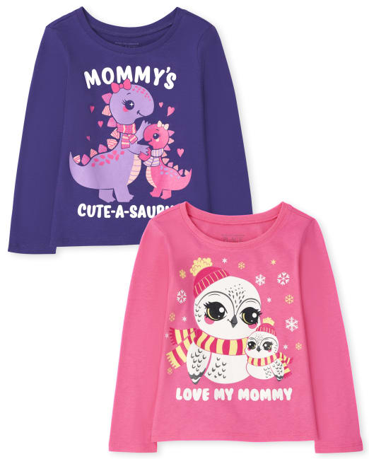 Toddler Girls Mom Graphic Tee 2-Pack The Children`s Place