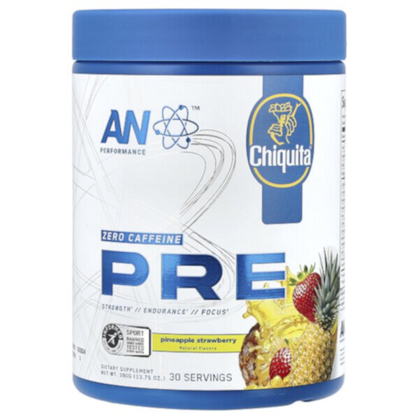 Pre-Workout, Zero Caffeine, Pineapple Strawberry, 13.75 oz (390 g) Abe