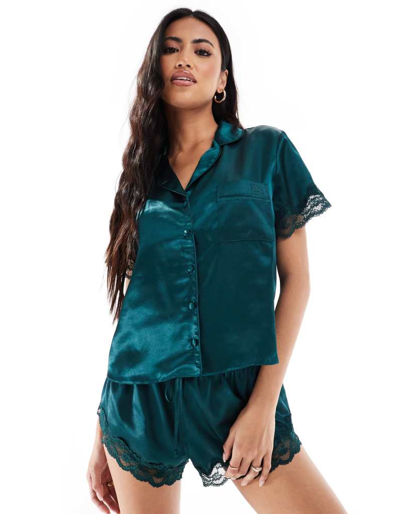 Boux Avenue Amelia short revere set in emerald Boux Avenue