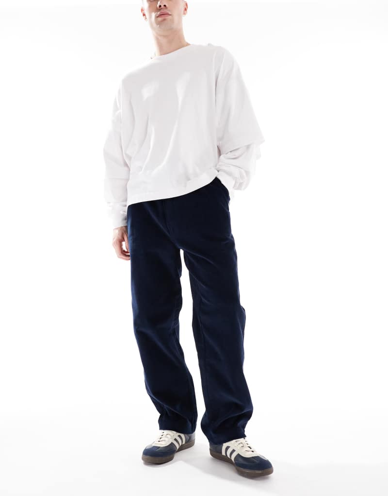 Parlez Albion button up corduroy pants in navy Parlez