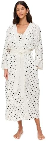 THE GREAT. Women's The Robe, Cream Mixed Polka Dot, Off White, Print, 0-1 The Great